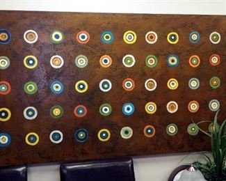 Vinyl Like Original Art On Wood Frame, 71.5" x 35.5"