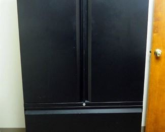 Metal 2 Door, 2 Drawer Storage Cabinet With Shelves, 64" x 36" x 20"