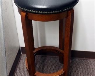 Wood Bar Stool, 29" High x 15.5" Round