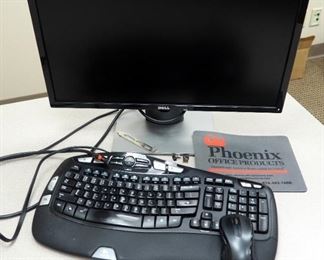 Dell 23" Computer Monitor, Model #SE2417HGR, With Logitech Wireless Keyboard And Mouse