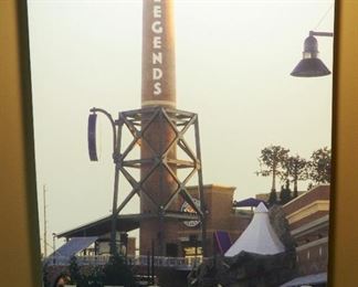 Wood Framed Canvas Print Of Legends Mall, 28" x 37"