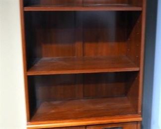 Wood Grain 2 Shelf, 2 Door Bookcase, 72" x 29.5" x 14.5"