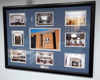Framed Matted Under Glass Country Club Bank Plaza Photo Array, 36" x 26.5"