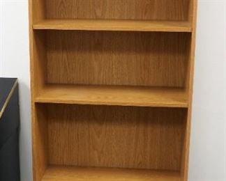 4 Shelf Laminate Wood Bookcase, 71.5" x 28" x 12"