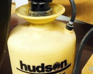 Metal Exterior Flower Pot, Measuring 15.5" x 16" x 16", And Pump Sprayer