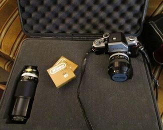 Nikon camera and lens