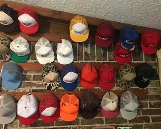 Sunroom - full of hats collected from everywhere