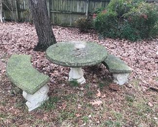 Concrete table set