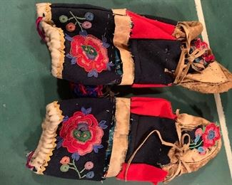 Athabascan beaded boots