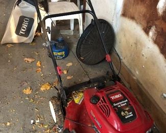 Toro gas lawn mower with bag