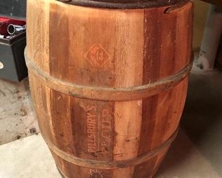 vintage advertising barrel