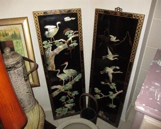 Mother-of-pearl wall plaques