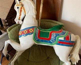 Large Size Carved Carousel Horse