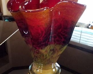 Flaired vase made in Brazil