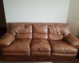 Leather sofa sleeper 
