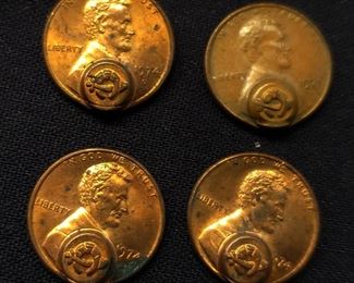Vintage "Masonic Punch" Pennies