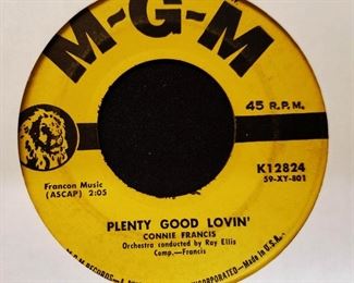 Vintage 45 Record- Connie Francis