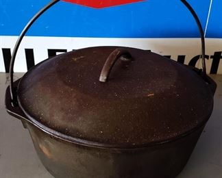 Vintage Cast Iron Lidded Stew Pot