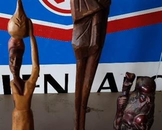 Vintage Wood Statues