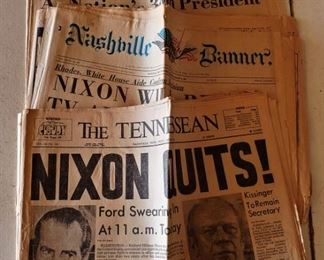 Vintage Newspapers- Nixon Resignation