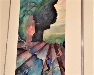 Original watercolor by well listed artist Kim Howes Zabbia