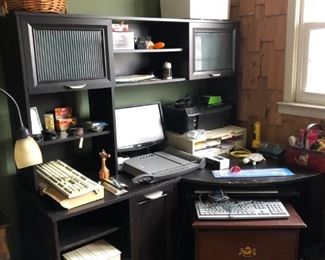 Desk, File Cabinet