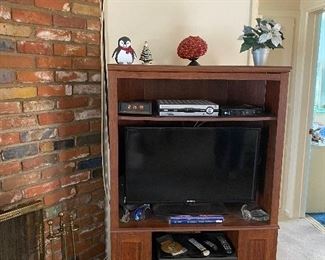 Entertainment center and TV