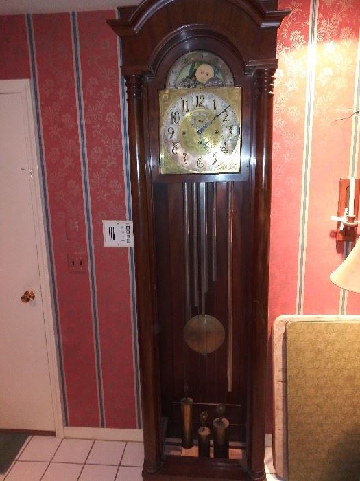 Herschede long case grandfather clock