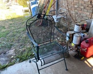 Outdoor wrought iron chair