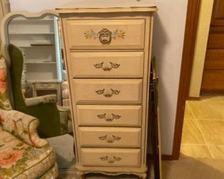 French Provincial seven drawer lingerie chest