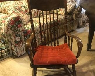 Vintage Spindle back rocking chair