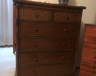 Vintage Wicker Accent Chest of drawers