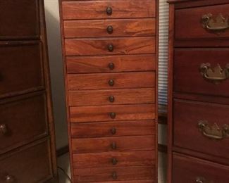 Outstanding Original oak 11 drawer music cabinet