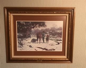 Limited Edition Western Cowboy Framed Art