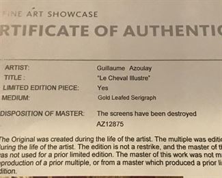 Gold Leafed Serigraph information