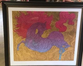 Outstanding Gold Leaf Serigraph Limited Edition
