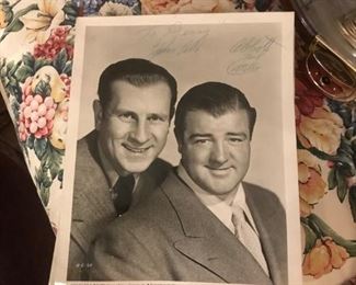 Autographed Abbott and Costello 8X10 picture