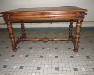 Big Henri II style side table walnut