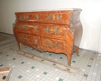 Louis XV style big marquetry commode chest drawers mahog