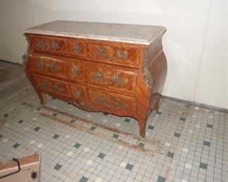 Louis XV style big marquetry commode chest drawers mahog