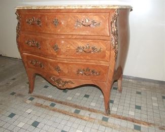 Louis xV stle marquetry commode chest drawers mahogany