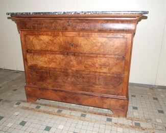 Louis Philippe style commode chest drawers daucine walnut