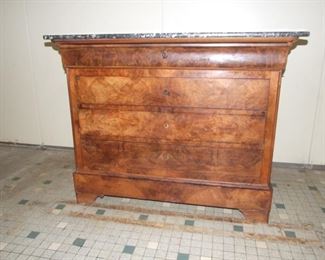 Louis Philippe style commode chest drawers daucine walnut