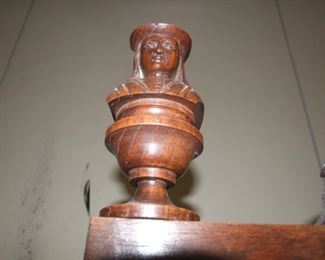 Renaissance style vitrine bookcase oak