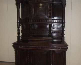 Quality Henri II style buffet barleytwist solid walnut