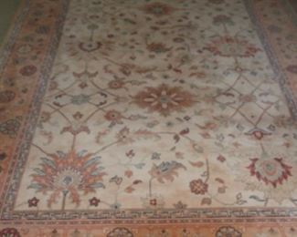 Handmade large peach carpet