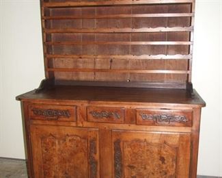 Louis XV style rustic vaisilliere/dresser cherry and burr ash