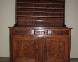 Louis XV style rustic vaisilliere/dresser cherry and burr ash