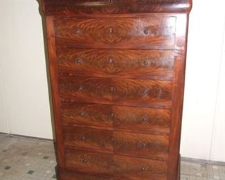 Louis Philippe style 7 drawer cabinet/semainnier mahogany