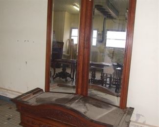 Louis XVI style armoire wardrobe bowed top oak flat pack